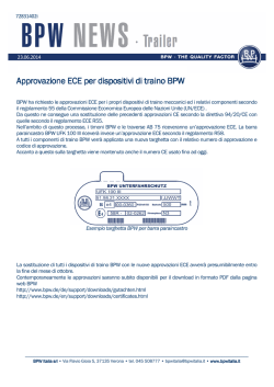 Approvazione ECE per timoni di traino BPW_rev