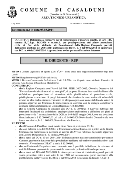 determina - Comune di Casalduni