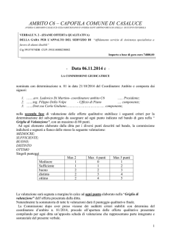 graduatoria offerta qualitativa ass. specialistica