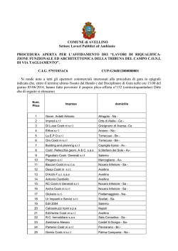 COMUNE di AVELLINO Settore Lavori Pubblici ed Ambiente