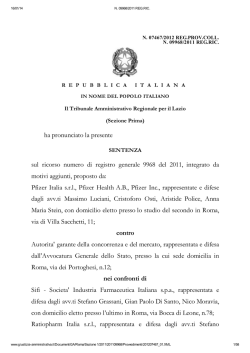 La sentenza del Tar Lazio - Il sole 24 Ore