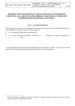 RICHIESTA DI CONNESSIONE O