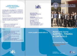 Bruchure Master_PART TIME - Master in Auditing, Finanza e Controllo