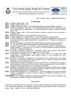 MANIFESTO ELE 1999/2000 - Universit&agrave; degli Studi di Ferrara