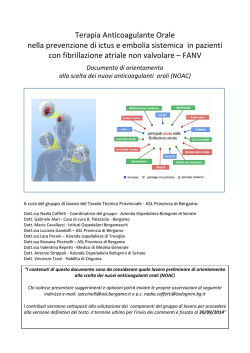 Terapia Anticoagulante Orale nella prevenzione di ictus e embolia