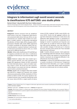 Integrare le informazioni sugli eventi avversi secondo la