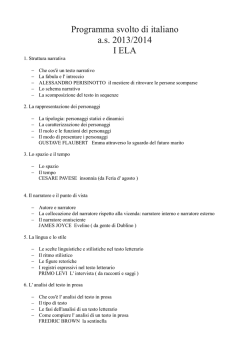 Programma svolto di italiano a.s. 2013/2014 I ELA