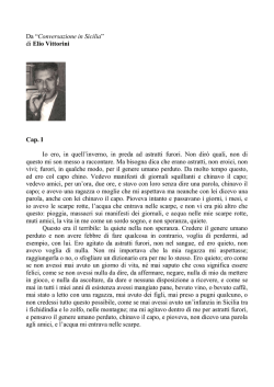 Da &ldquo;Conversazione in Sicilia&rdquo; di Elio Vittorini Cap