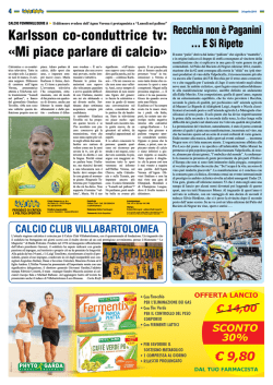 Karlsson co-conduttrice tv: &laquo;Mi piace parlare di