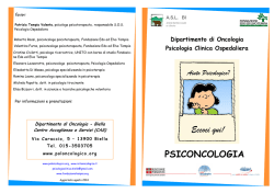 Psicologia Clinica Ospedaliera