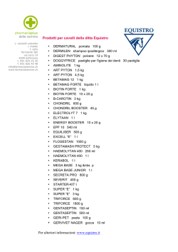 Prodotti per cavalli della ditta Equistro