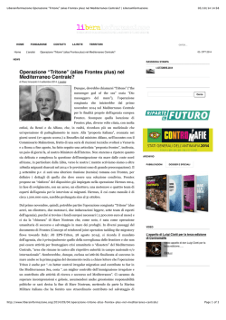 Liberainformazione Operazione &ldquo;Tritone&rdquo; (alias