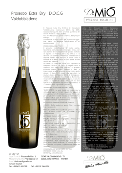 Prosecco Extra Dry D.O.C.G Valdobbiadene - di