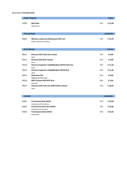 16/12/2014 12005 Brut Ros&eacute; 75cl &euro; 13,30 26004 Menalca