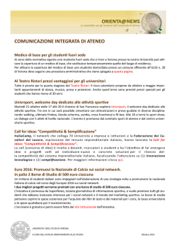 COMUNICAZIONE INTEGRATA DI ATENEO