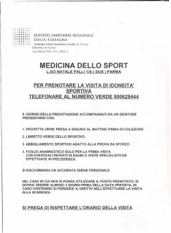 AGONISTICA.modalit&agrave; e moduli visita medica