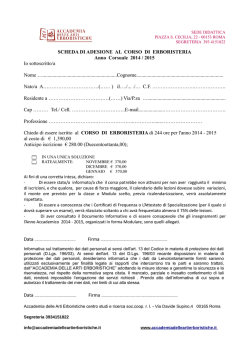 Erboristeria Professionale - Accademia delle arti erboristiche