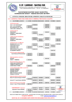 Corsi Sportivi 2014/15