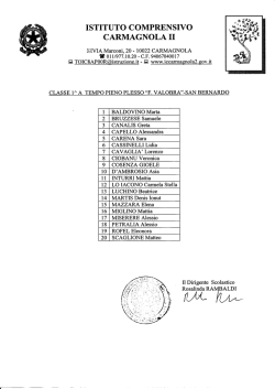 ELENCHI ALUNNI FUTURE CLASSI PRIME SCUOLA PRIMARIA