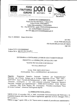 Determina a contrarre lavori di adattamenti edilizi