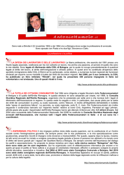 Il curriculum vitae di Antonio Mumolo (PDF)