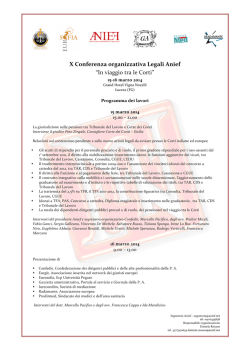 La locandina della conferenza dei legali