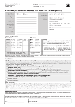Contratto per servizi di internet, rete fissa e TV (clienti privati)