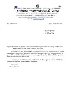 Comunicazioni elezione rappresentanti di classe