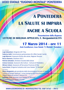 a pontedera la salute si impara anche a s