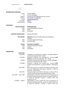 informazioni personali istruzione formazione