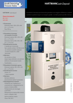 HARTMANN Cash-Deposit - Hartmann Tresore Italia