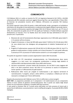 TIIT - comunicato unitario