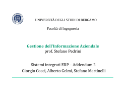 Sistemi integrati ERP 1.1 - Università degli studi di Bergamo