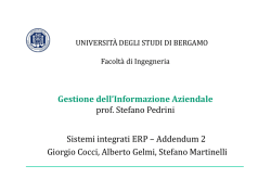 Sistemi integrati ERP 1.1 - Universit&agrave; degli studi di Bergamo