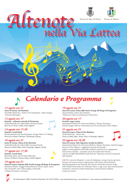 locandina concerti - Comune di Sauze di Cesana
