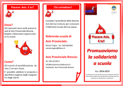 Brochure Avis scuole 2015 - Avis Provinciale di Brescia