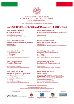 Scuola costituzionale 2014 - Universit&agrave; degli Studi di Padova