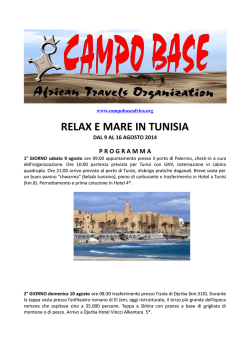 RELAX E MARE IN TUNISIA