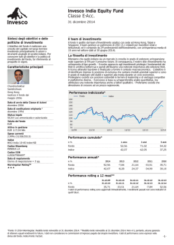 Invesco India Equity Fund Classe E-Acc.