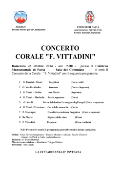 CONCERTO CORALE "F. VITTADINI"