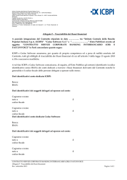 Allegato F &ndash; Tracciabilit&agrave; dei flussi finanziari