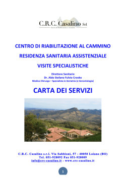 Scarica la Carta dei Servizi RSA (in formato )!