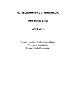 CV Daniele Bottai 2014.pages - Universit&agrave; degli Studi di Milano