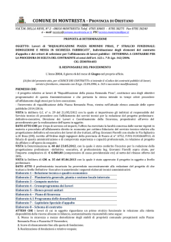 Determina a contrarre - Regione Autonoma della Sardegna