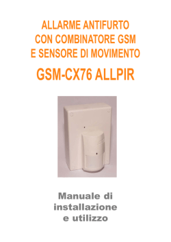 GSM-CX76-Manuale - Gsmcontrol.biz