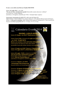 Evento a cura della socia Dott.ssa Claudia MIGNONE