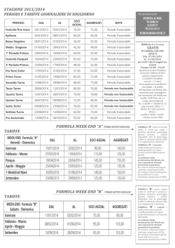 Listino Prezzi 2014 - Residenza al mare Alassio