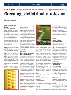 Greening, definizioni e rotazioni
