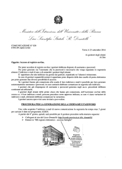 Accesso al registro on-line da parte delle famiglie