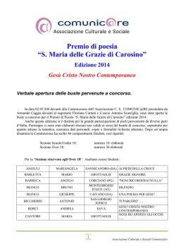 Premio di poesia - Parrocchia S.Maria delle Grazie di Carosino